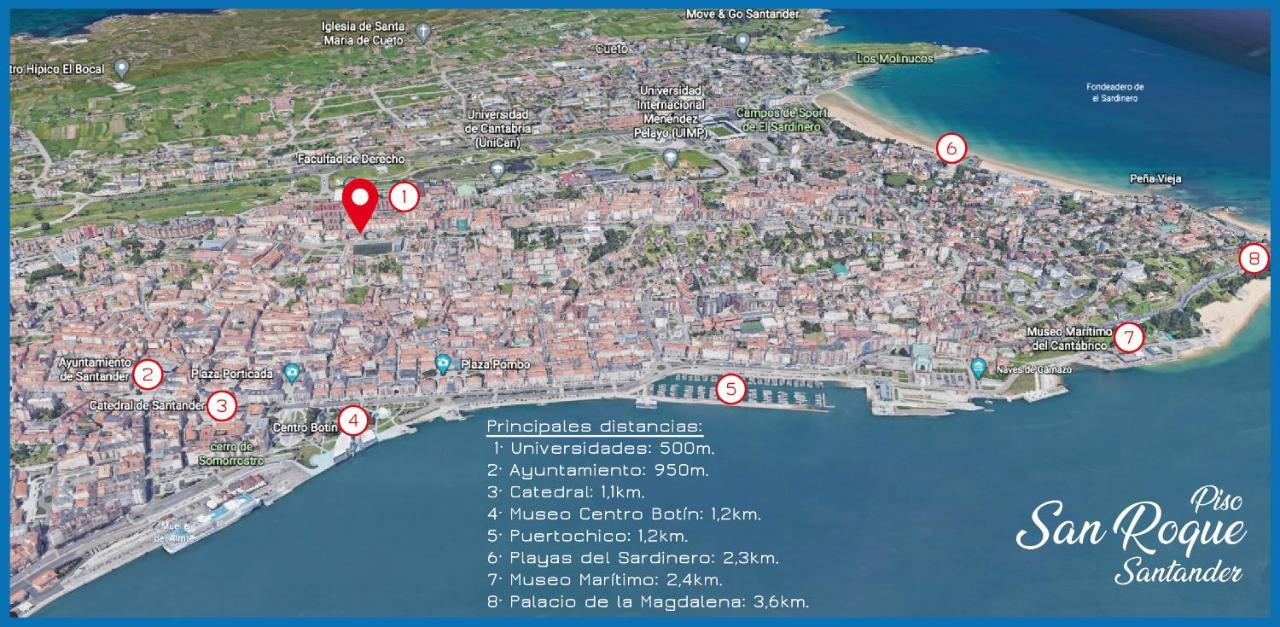 Piso San Roque 3 Hab Cerca Del Centro Y Universidad Appartement Santander Buitenkant foto